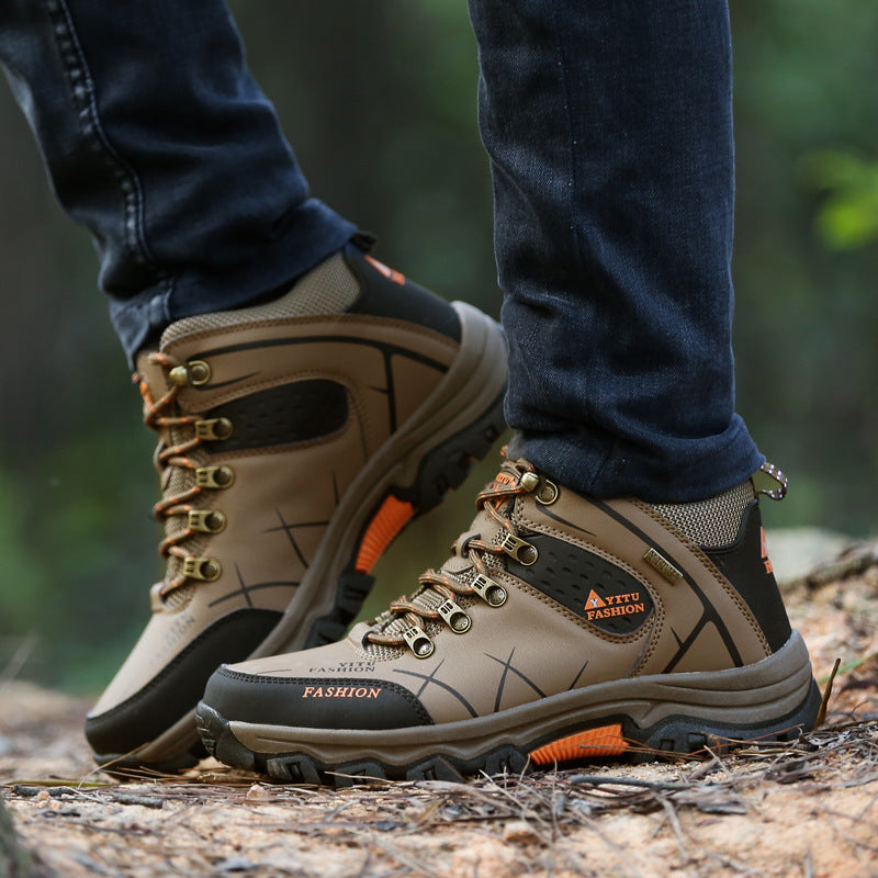 VentureSupply Men's Waterproof Leather Warm Outdoor Hiking Bootsq